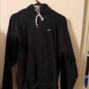 Nike Men's Dark Hoodie with White Accents